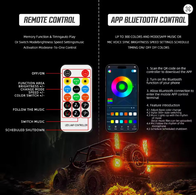 Filthy Radios Fat Whip Lights - 2 sizes